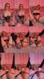 Ashley Banks (ashbabetv, ashley_banks) - Slipping Into My Sheer Black Lingerie And Thigh High Heels, Teasing You With Busty Playtime [SD 480P]  (OnlyFans)