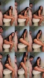 HardBallbusting - Toilet Seat Ball Crushing With Mistress Sashas Booty To Crush Them Flat Between Toilet Seat [SD 1080P]  