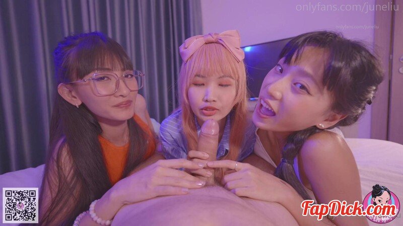 June Liu (SpicyGum) - New B/G/G Blowjob Video [FullHD 1080P]  (OnlyFans)