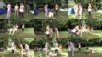 Vivienne lAmour and my friend Nikki - GARDEN BALLBUSTING FOR PEEPING TOM [HD 1280P]  