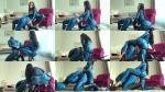 Evil Woman - Pegging in blue rubber [HD 1280P]  