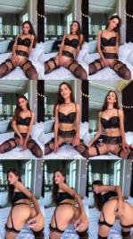 Amy Karamel - Black Lingerie And Clear Dildo [FullHD 1080P]  (OnlyFans)