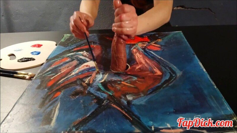 Coruja Preta - Cock Milking Painting With A Cum And Colors [FullHD 1920P]  